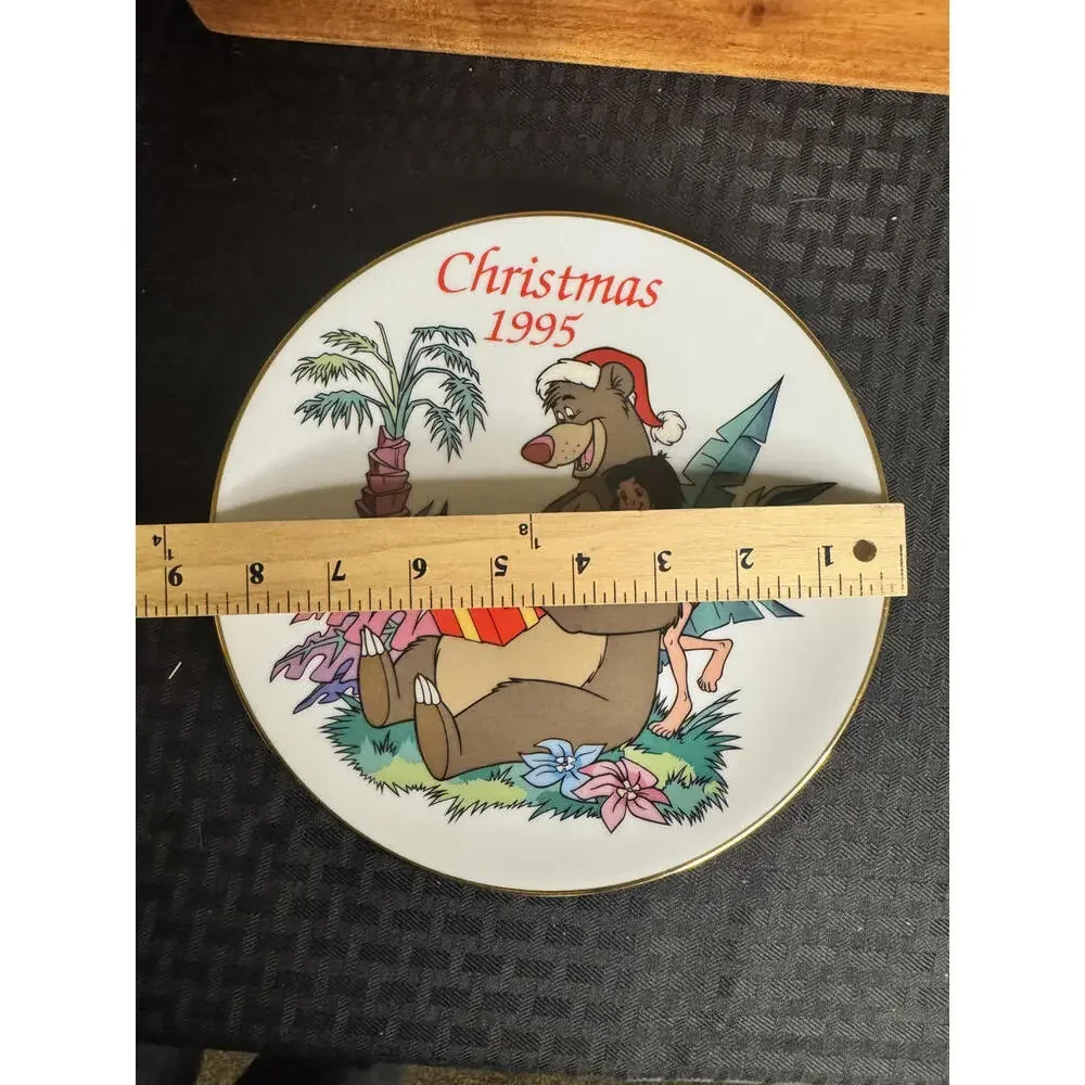 1995 Christmas Collectible‎ Plate Featuring Baloo - White Decorative Plate